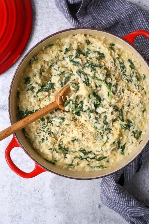 Creamy Long Grain Rice and Spinach Casserole
