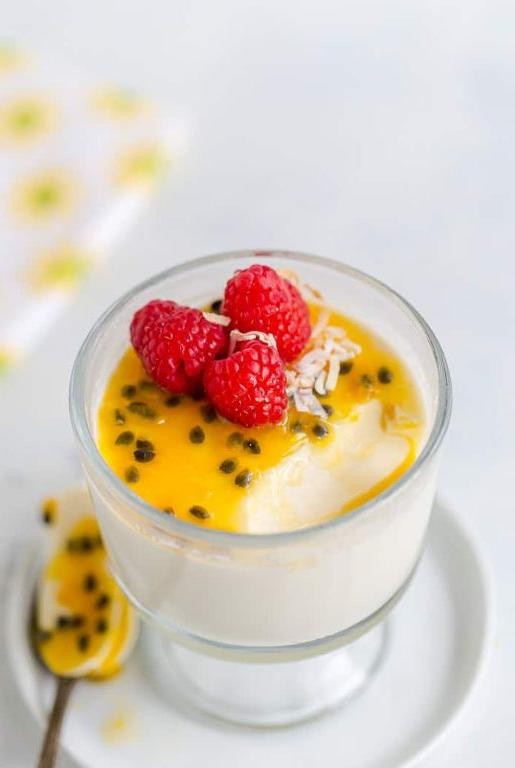Creamy Passion Fruit Panna Cotta