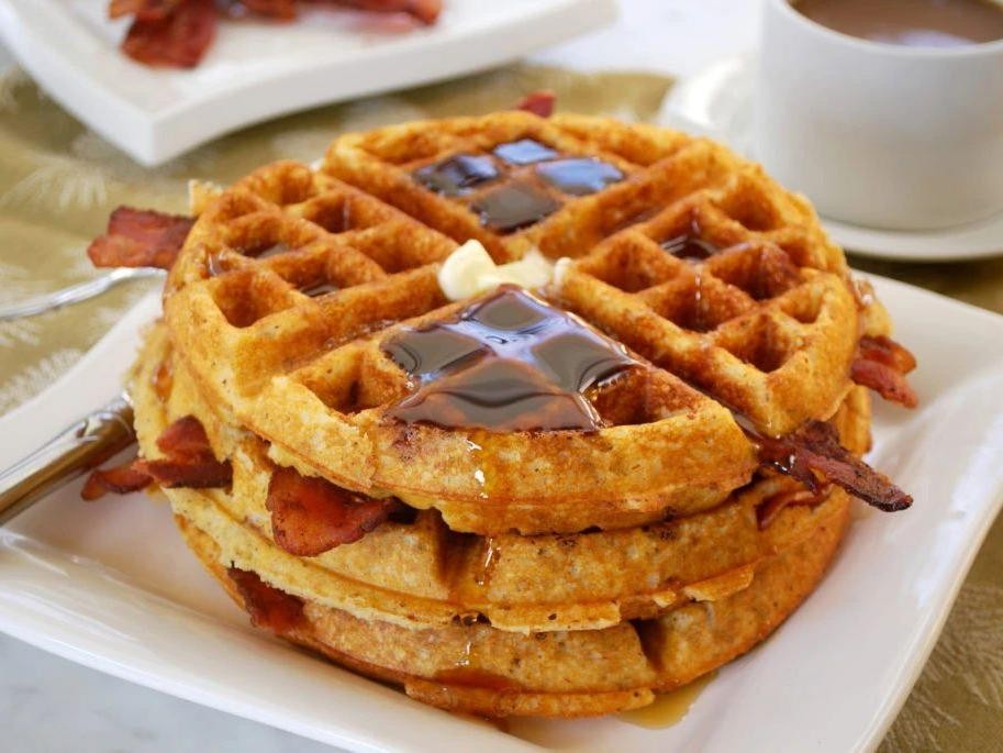 Crispy Bacon Waffles