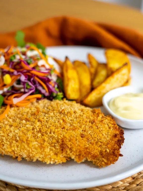 Crispy Baked Chicken Schnitzel