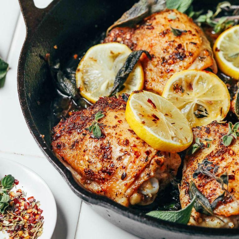 Crispy Baked Chicken Thighs with Herbs