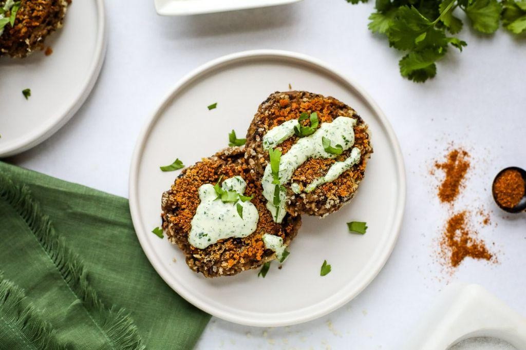 Crispy Black Bean Fritters with Garlic Aioli
