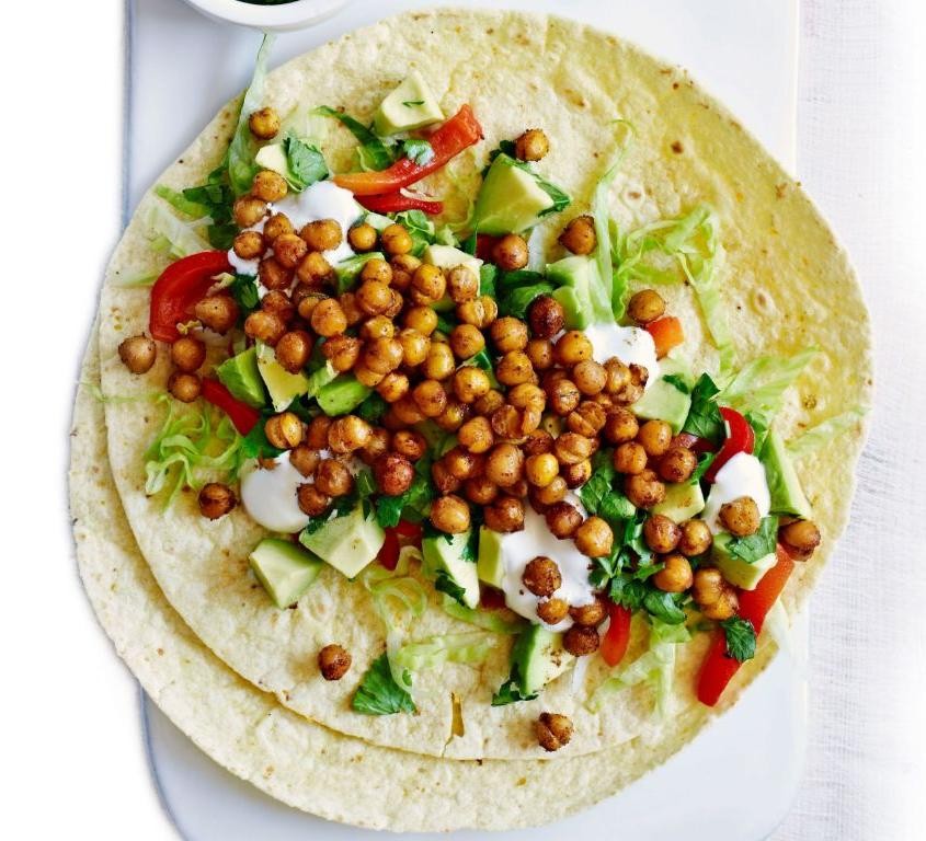 Crispy Chickpea and Avocado Wraps