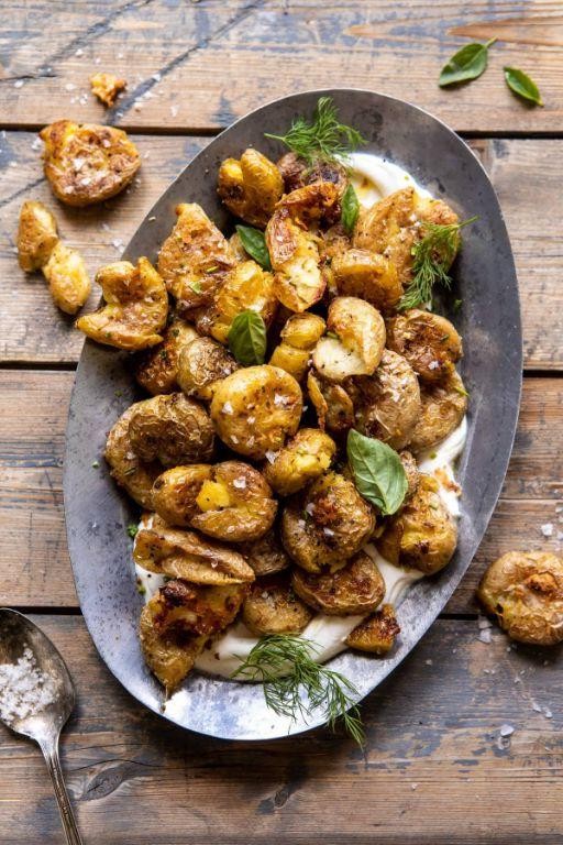 Crispy Sea Salt and Vinegar Smash Potatoes