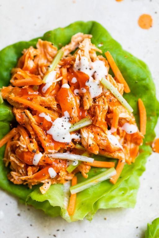 Crock Pot Buffalo Chicken Lettuce Wraps