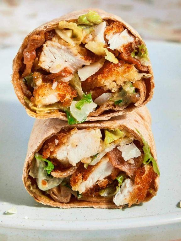 Crunchy Chicken Caesar Wraps