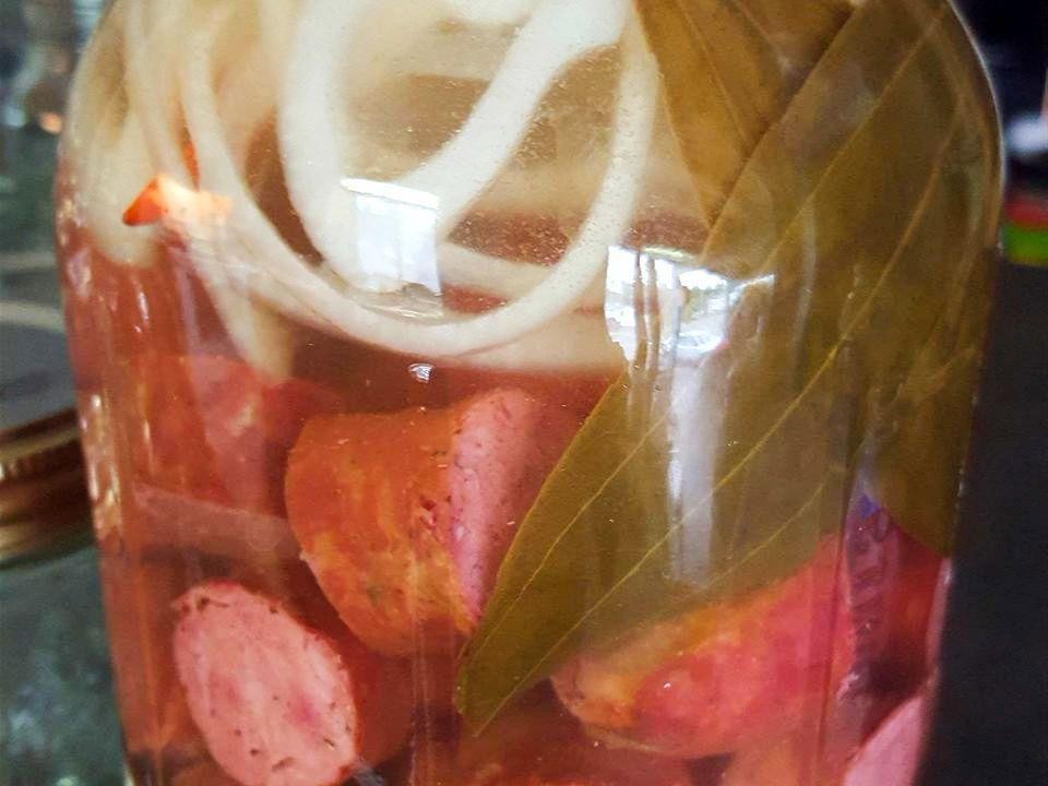 Dill and Onion Pickled Sausages