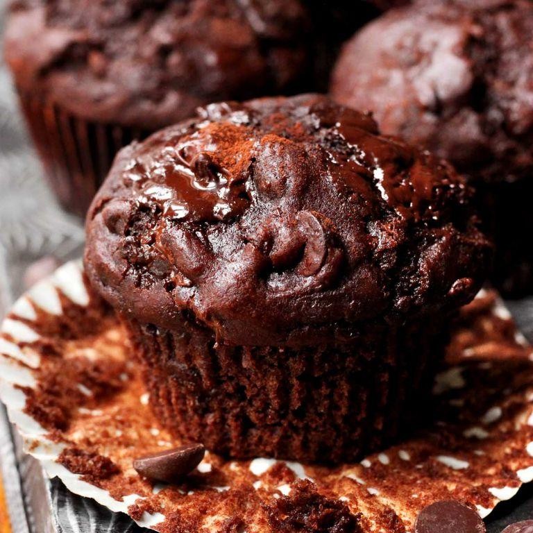 Double Chocolate Banana Muffins