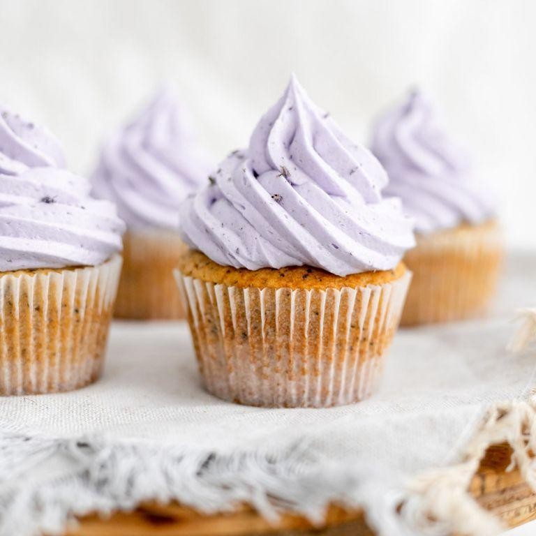 Earl Grey Cupcakes with Lavender Buttercream