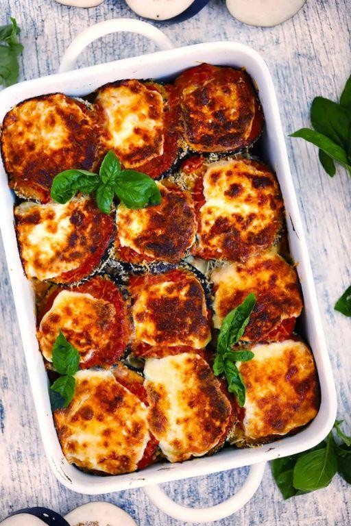 Easy Eggplant Parmesan with Fresh Basil