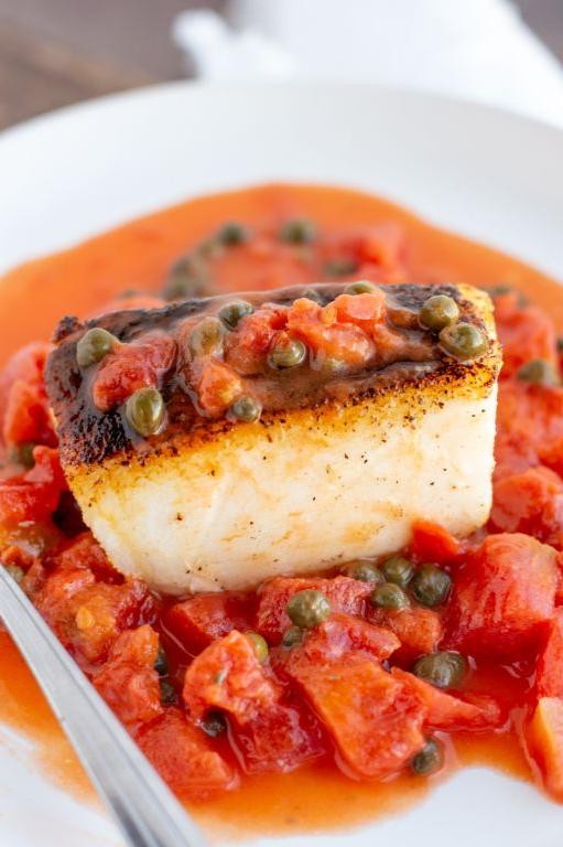 Easy Sea Bass in Tomato and Basil Sauce