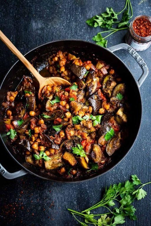 Eggplant and Chickpea Tagine