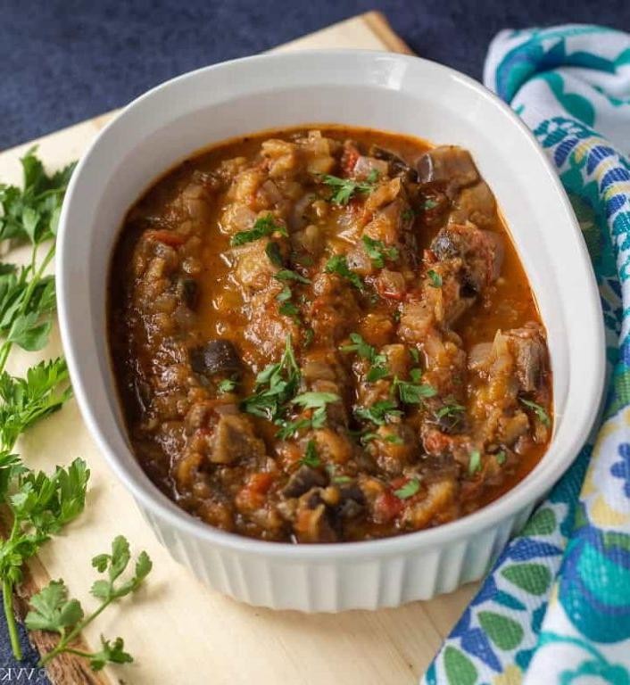 Eggplant and Tomato Stew in Instant Pot