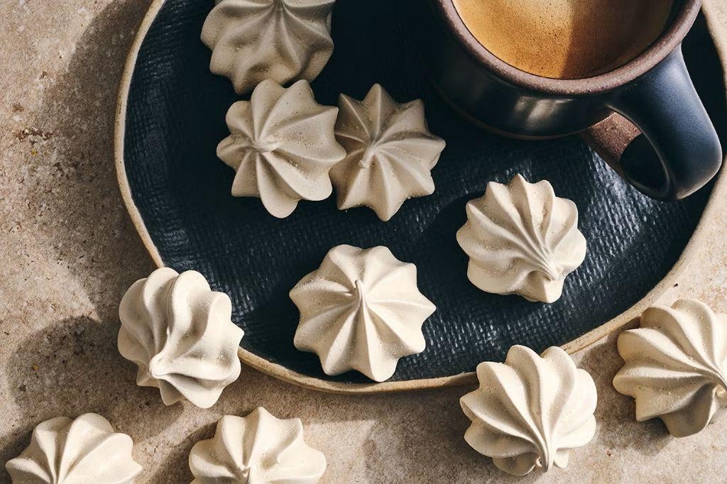 Espresso Infused Meringue Pillows