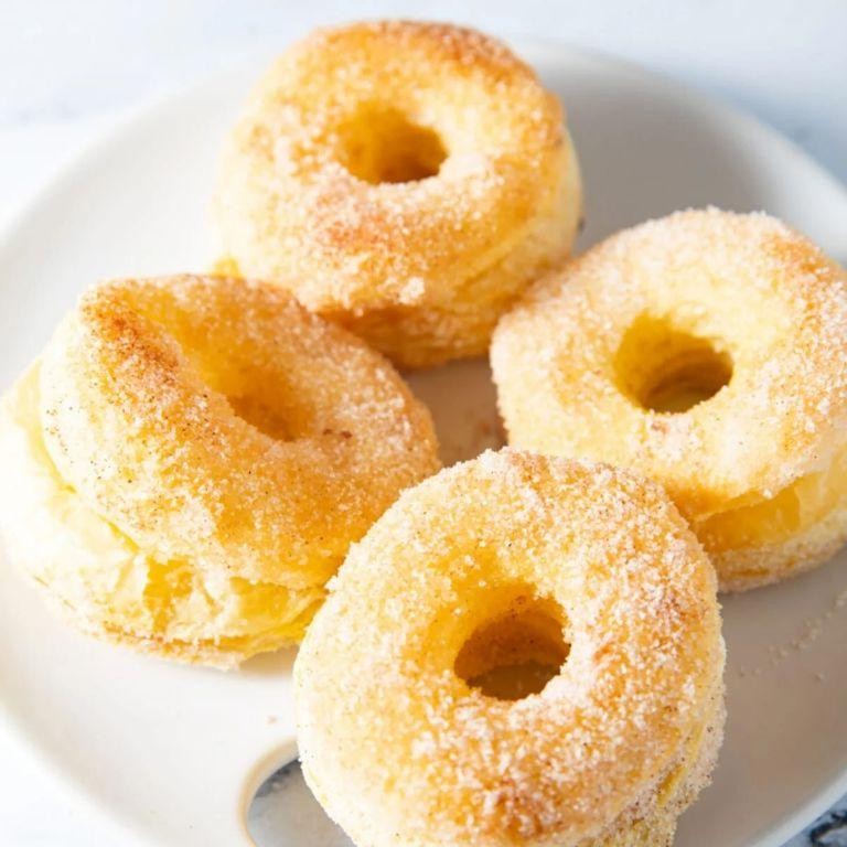 Fluffy Air Fryer Breakfast Donuts