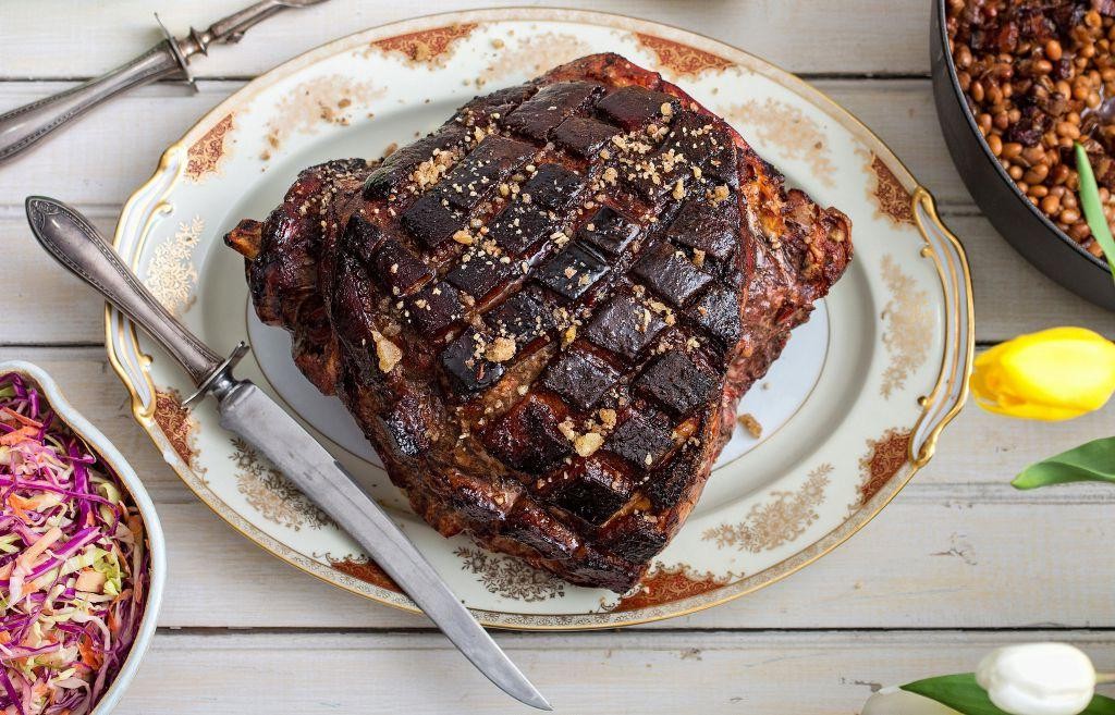 Fresh Ham with Balsamic and Honey Reduction