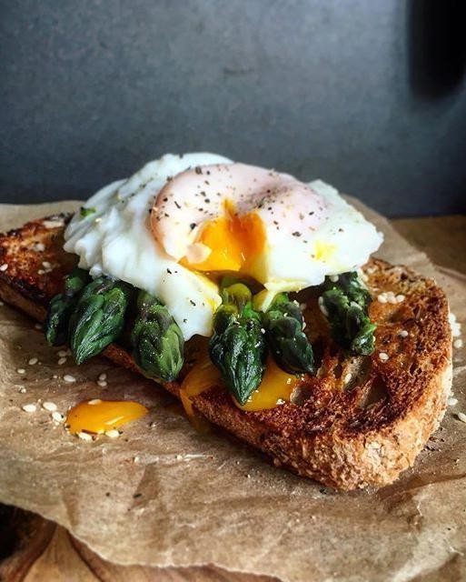 Fried Egg and Asparagus Sourdough Toast
