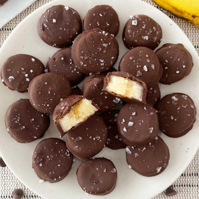 Frozen Chocolate-Covered Banana Bites