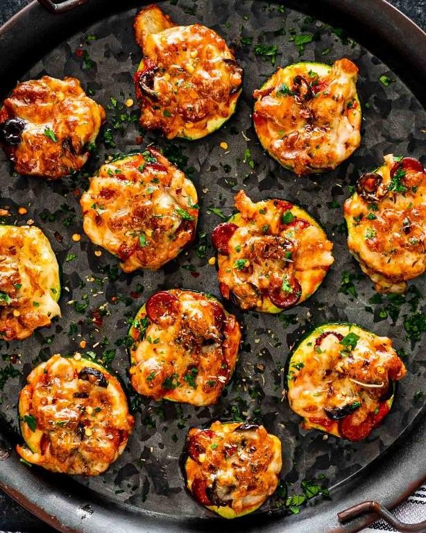 Frozen Zucchini Pizza Bites