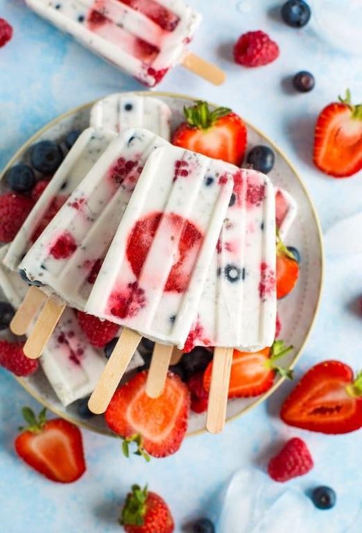 Fruity Chia Popsicles