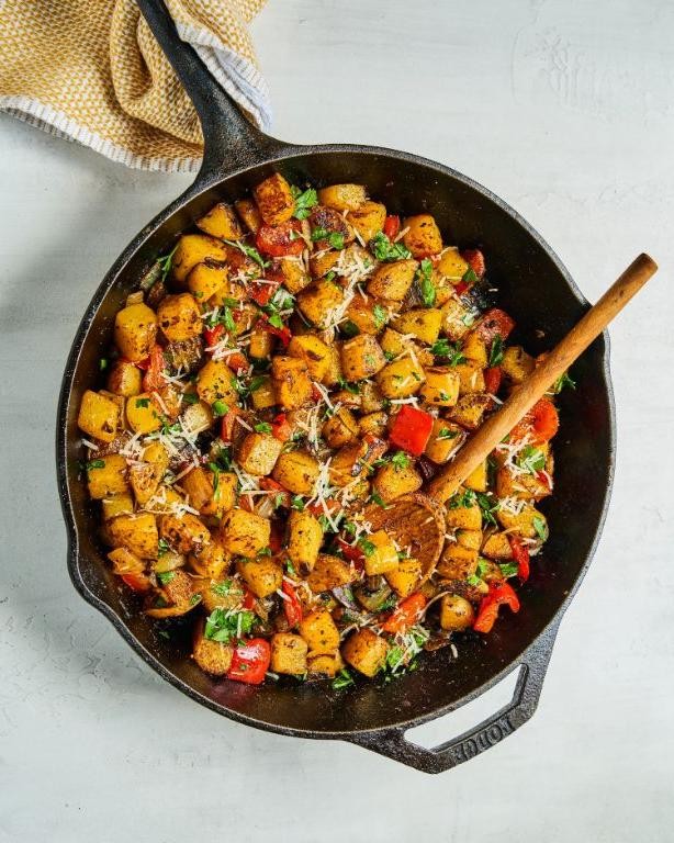 Frying Peppers and Potatoes Hash