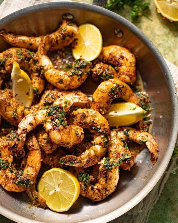 Garlic Butter Pan Seared Shrimp