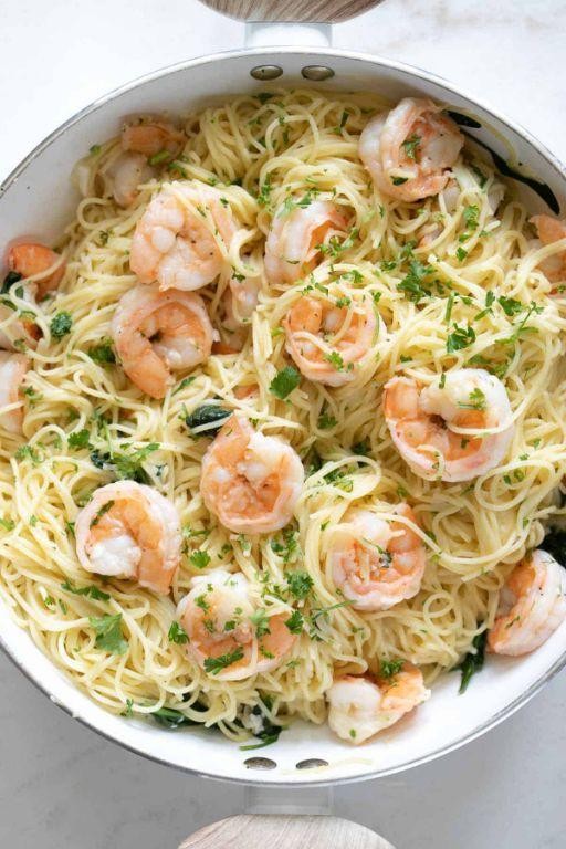 Garlic Butter Shrimp Scampi with Angel Hair Pasta