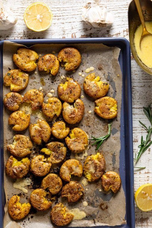 Garlic Herb Smash Potatoes