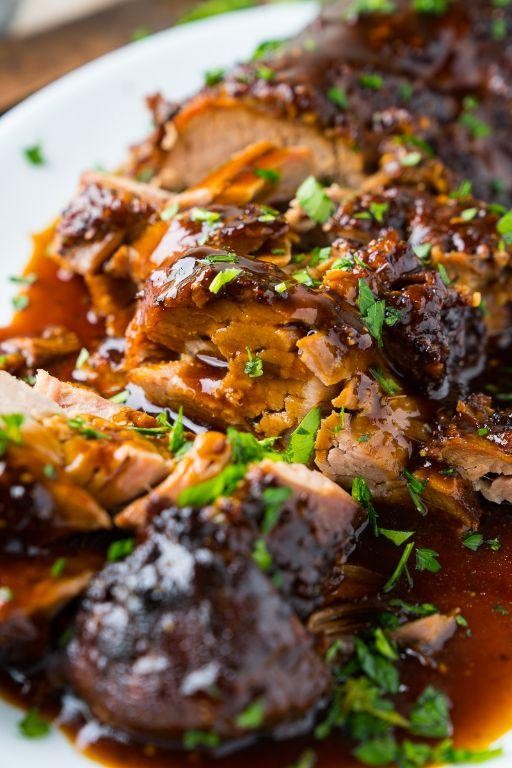 Garlic Parmesan Slow Cooker Pork Tenderloin