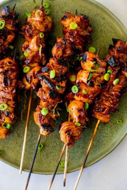 Garlic Soy Sauce Marinated Chicken Skewers