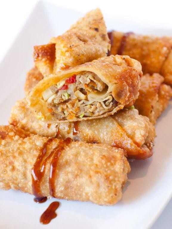 Garlic and Ginger Pork Egg Rolls