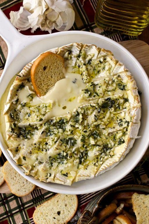 Garlic and Herb Brie Flatbread