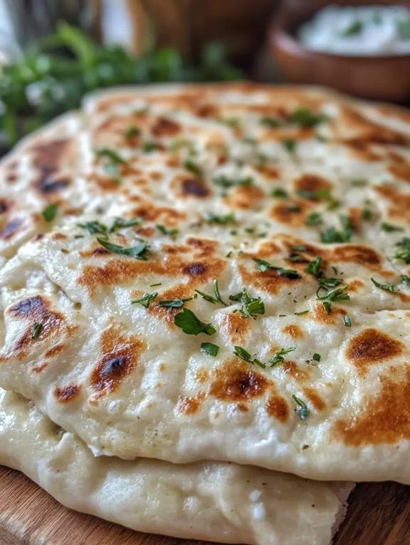 Garlic and Herb Sourdough Discard Flatbread