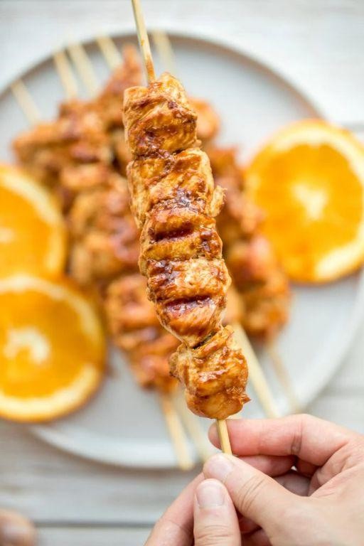 Garlic and Orange Chicken Skewers