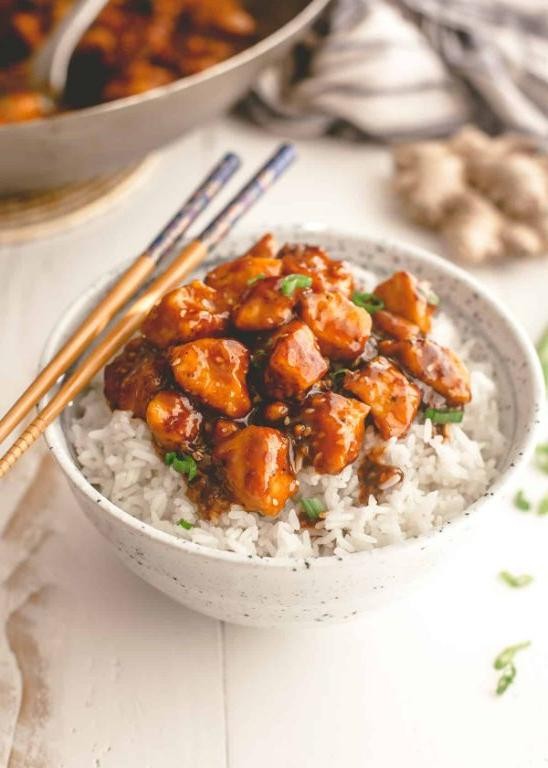 Ginger Soy Chicken and Rice Stir Fry