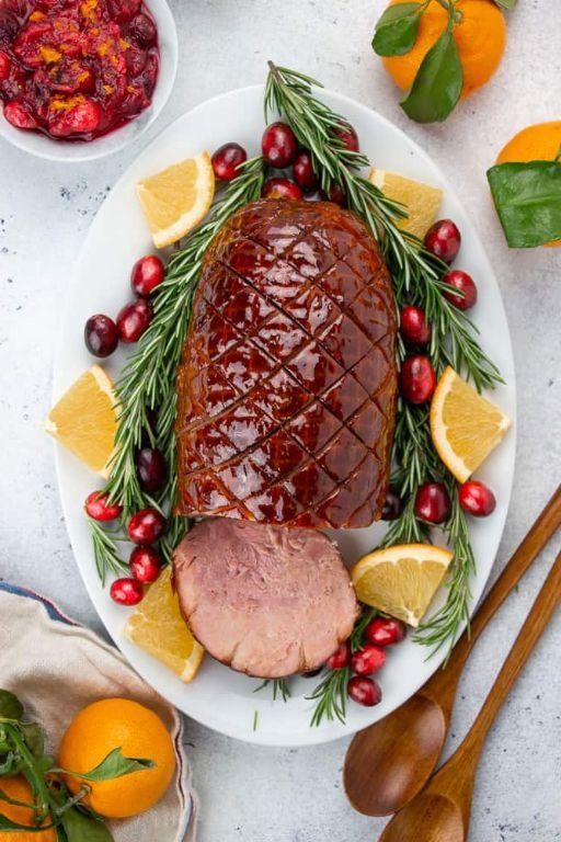 Glazed Fresh Ham with Maple and Brown Sugar
