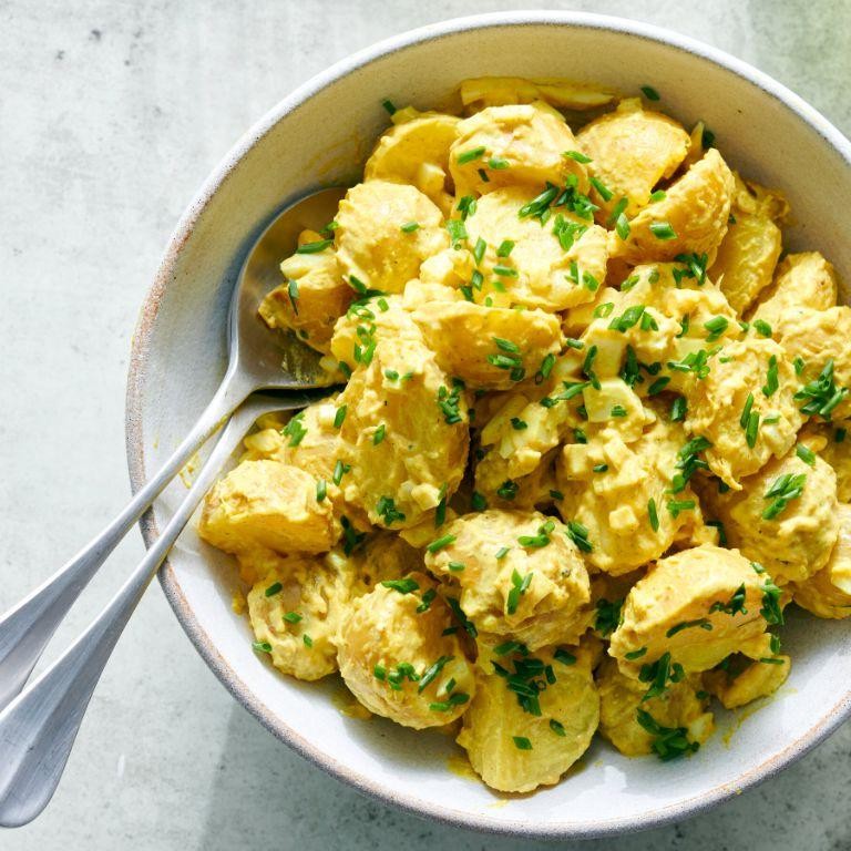 Golden Potato Salad with Mustard Dressing