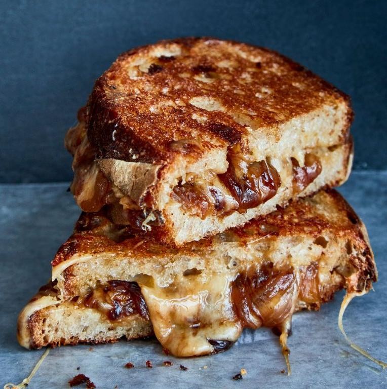 Gourmet Grilled Onion and Cheese Sandwiches