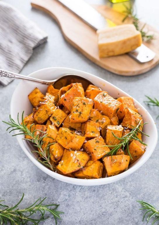 Gourmet Parmesan and Rosemary Sweet Potatoes