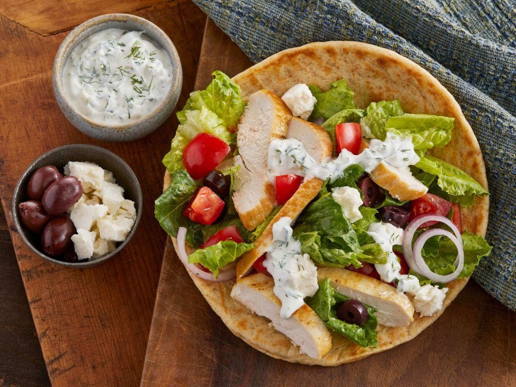 Greek Chicken Wrap with Tzatziki Sauce