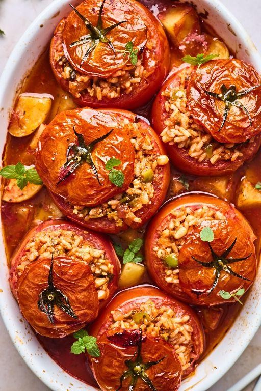 Greek-Inspired Stuffed Tomatoes