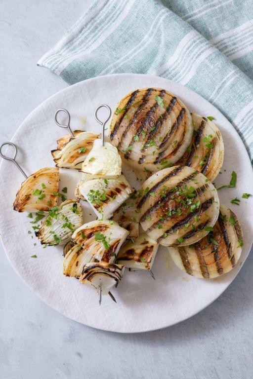 Grilled Onion and Herb Skewers