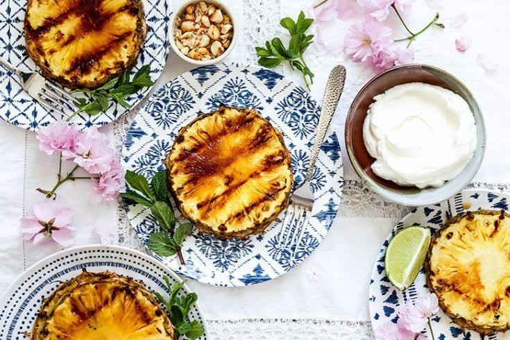 Grilled Pineapple with Coconut Whipped Cream