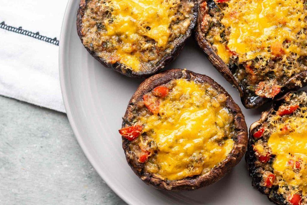 Grilled Portobello Mushrooms with Cheese