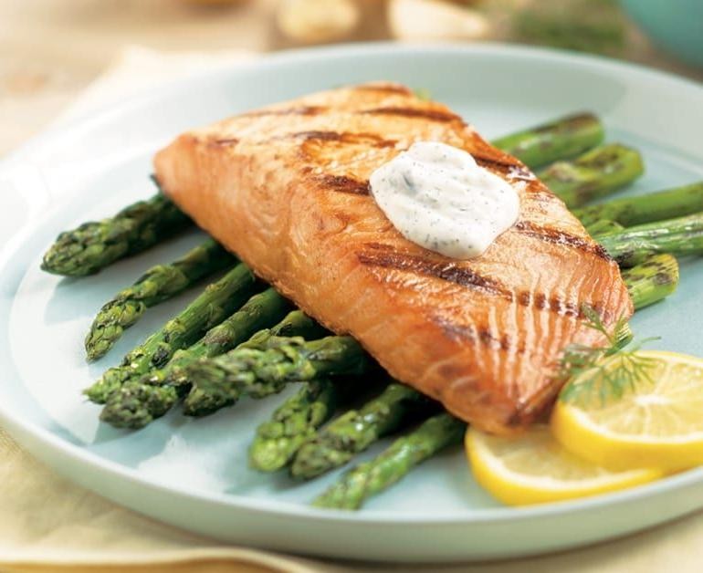 Grilled Salmon with Lime and Dill