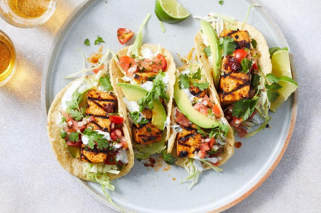 Grilled Tofu Tacos with Avocado Salsa
