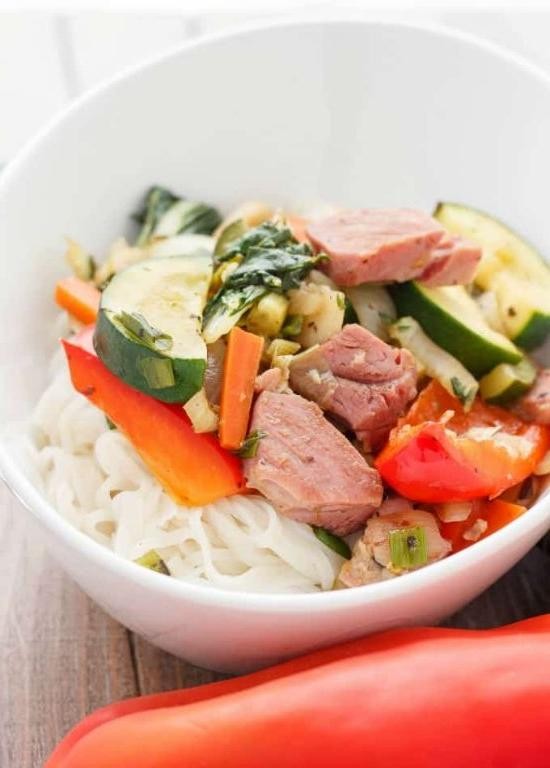 Ham and Veggie Stir-Fry