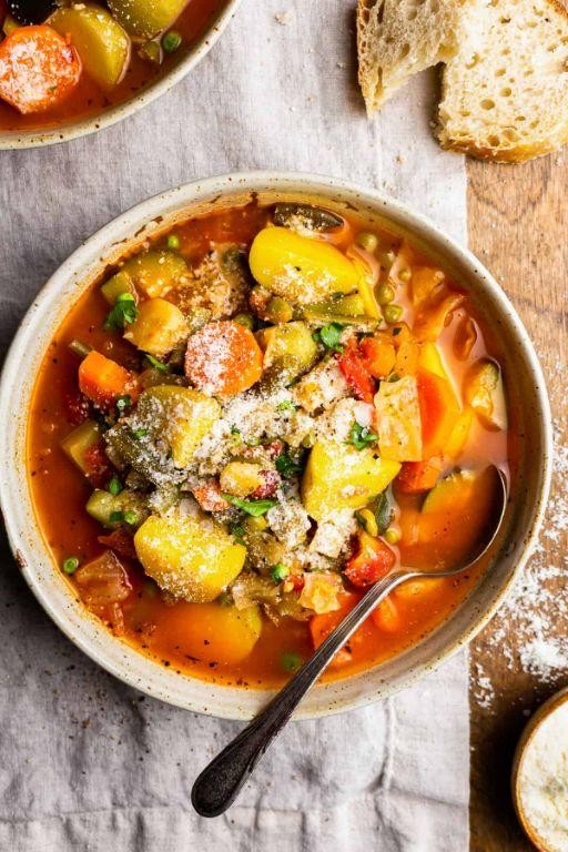 Hearty Vegetable Soup with Herbs
