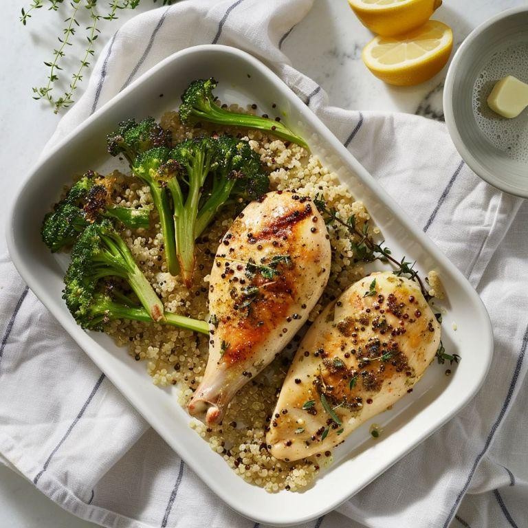 Herb Roasted Chicken with Broccoli and Quinoa