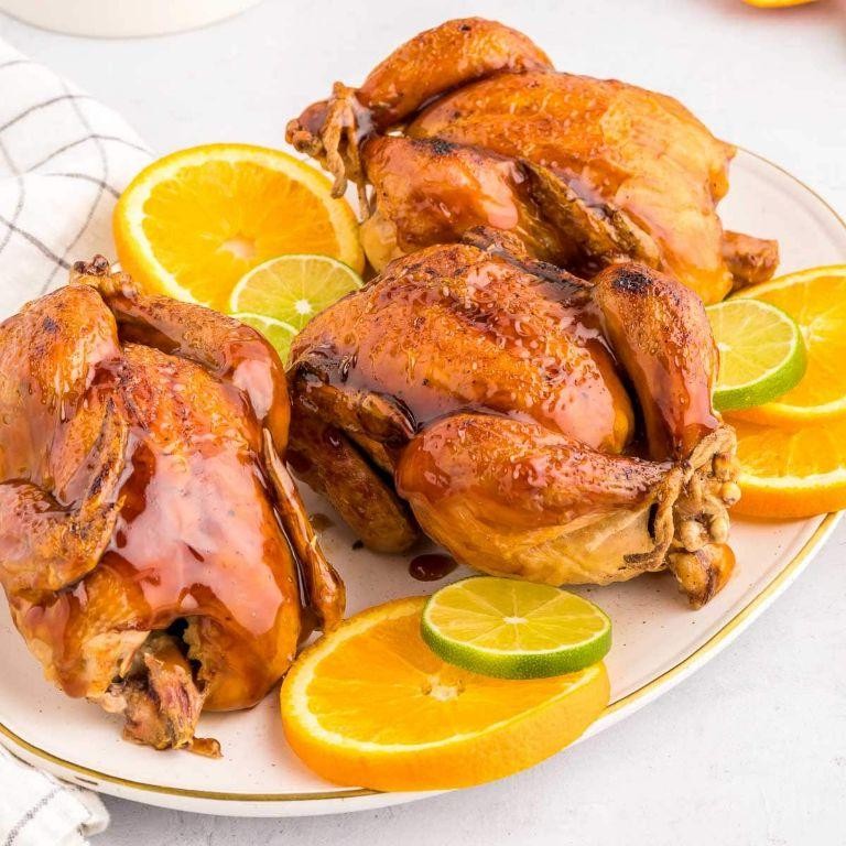 Herb-Butter Roasted Cornish Hen with Citrus Glaze